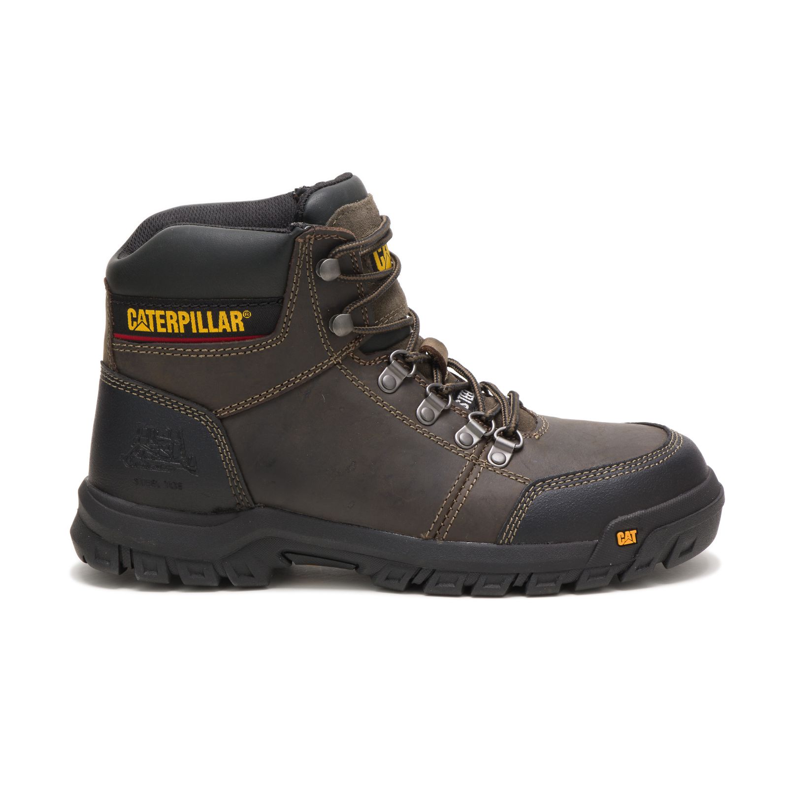 Caterpillar Boots Pakistan - Caterpillar Outline Steel Toe Mens Steel Toe Boots Dark Grey (014673-QMI)